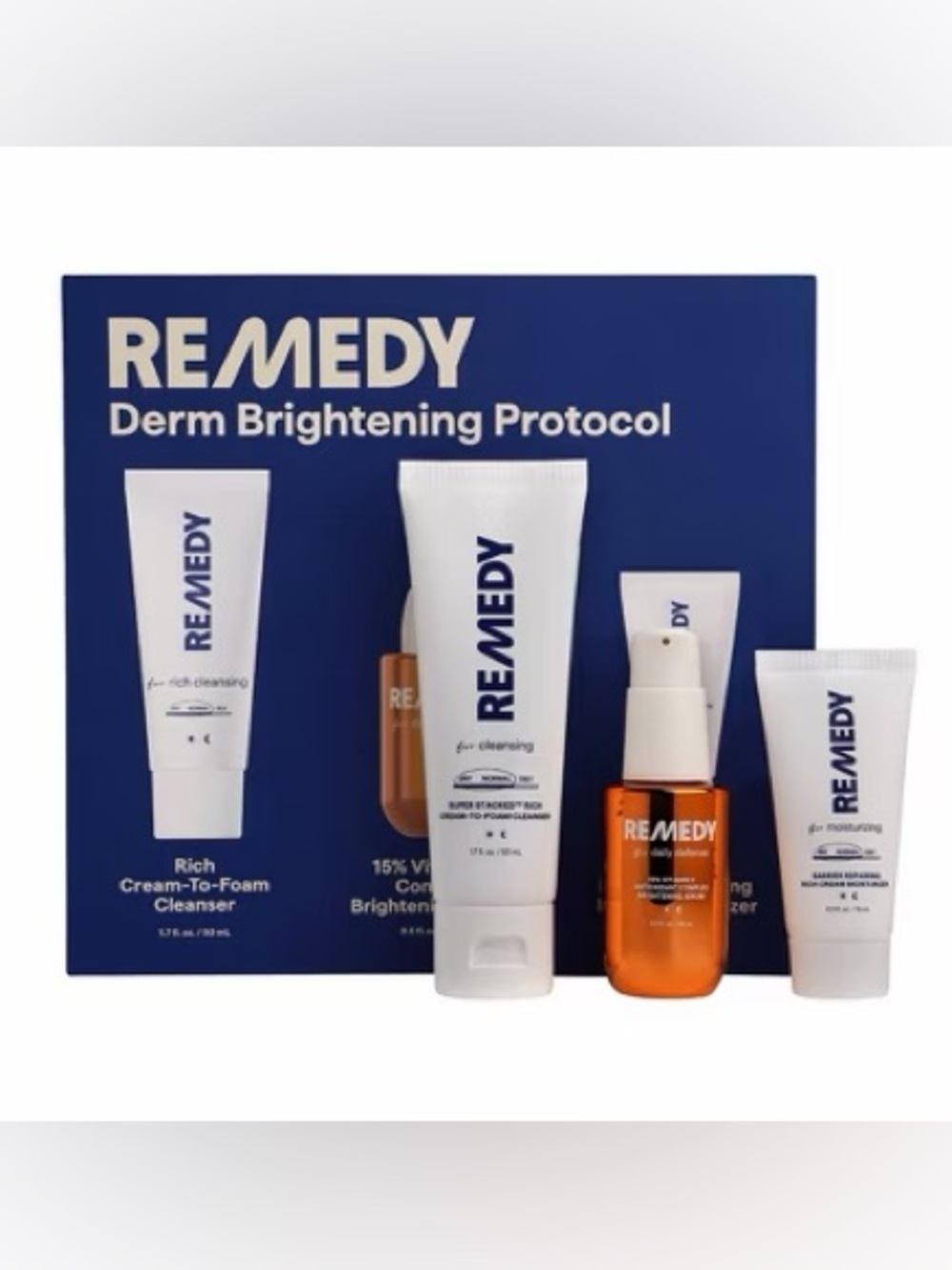 Remedy Skin Brightening 3-Piece
Skincare Kit